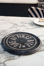 Marble Cheese Board & Glass Cover