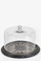 Marble Cheese Board & Glass Cover