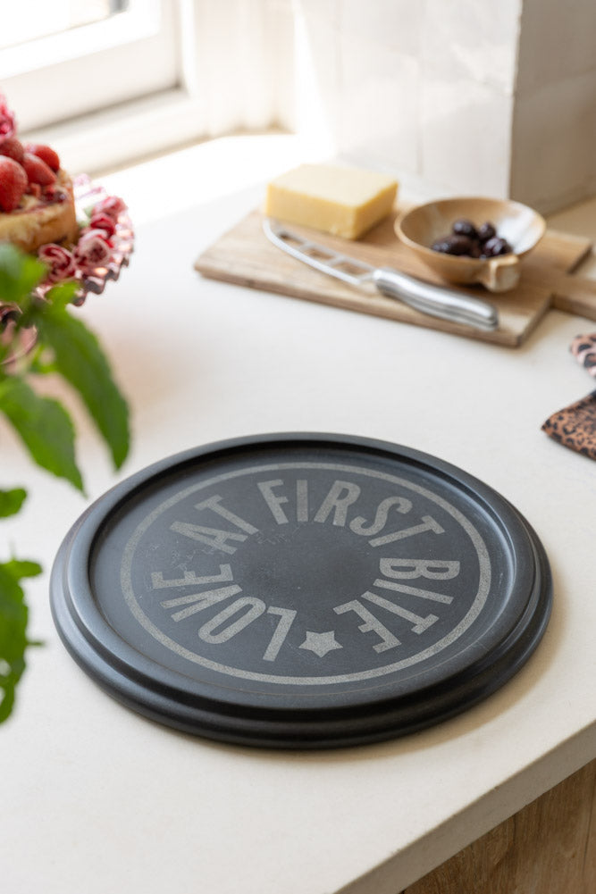 Marble Cheese Board & Glass Cover