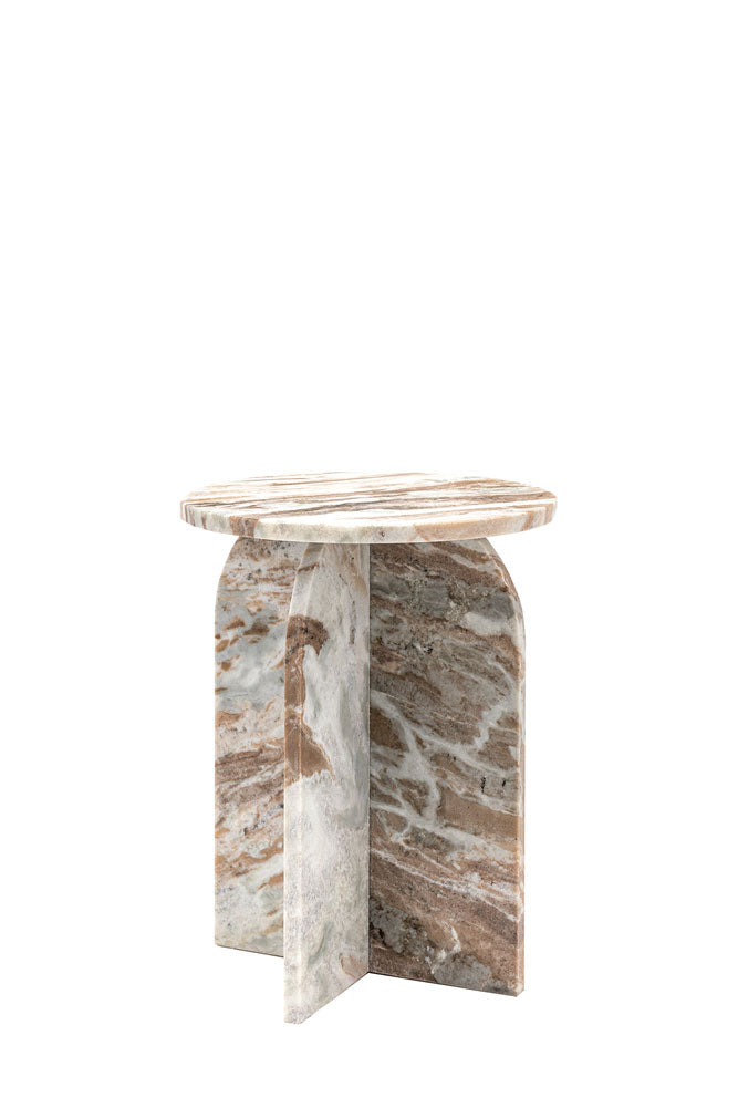 White Marble Round Side Table