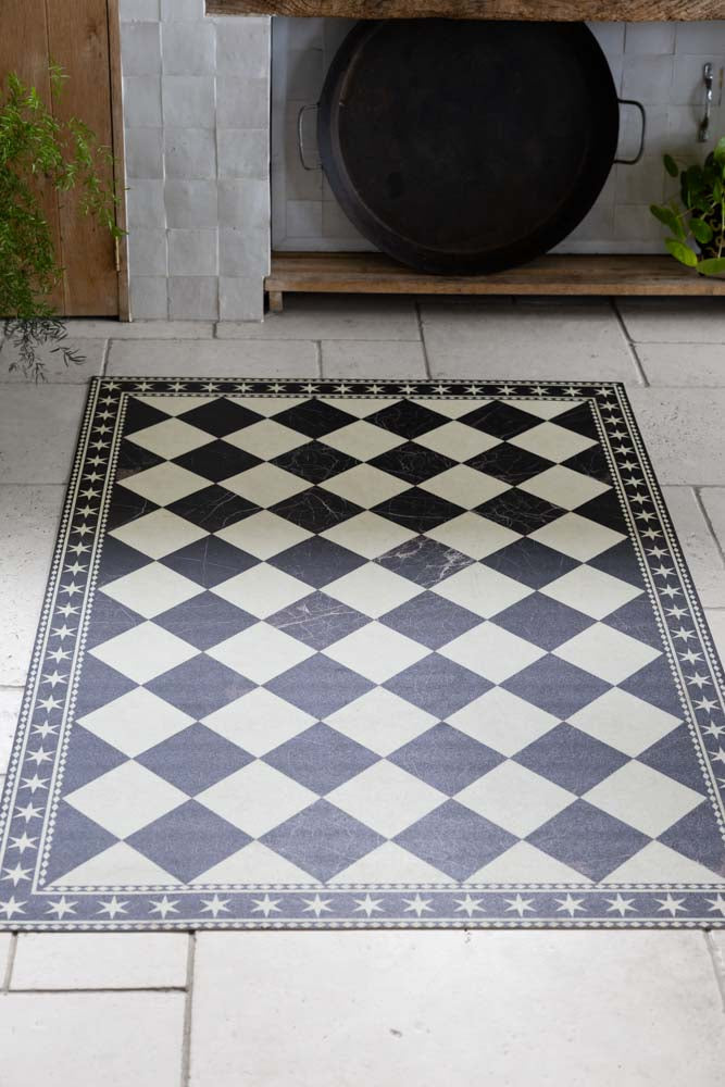 Marble Tile Effect Large Durable Floor Mat
