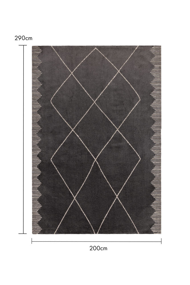 Mason Black Diamond Rug - 3 Sizes Available