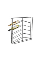 Matte Black Metal Wine Rack