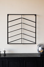 Matte Black Metal Wine Rack