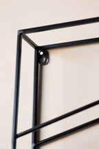 Matte Black Metal Wine Rack