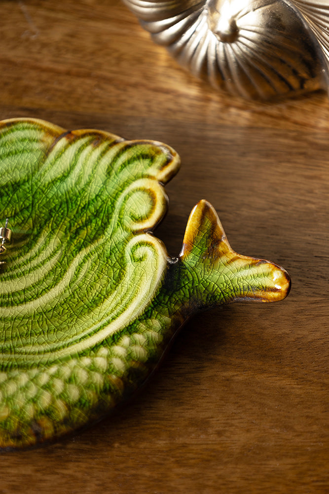 Mermaid Trinket Dish in Green