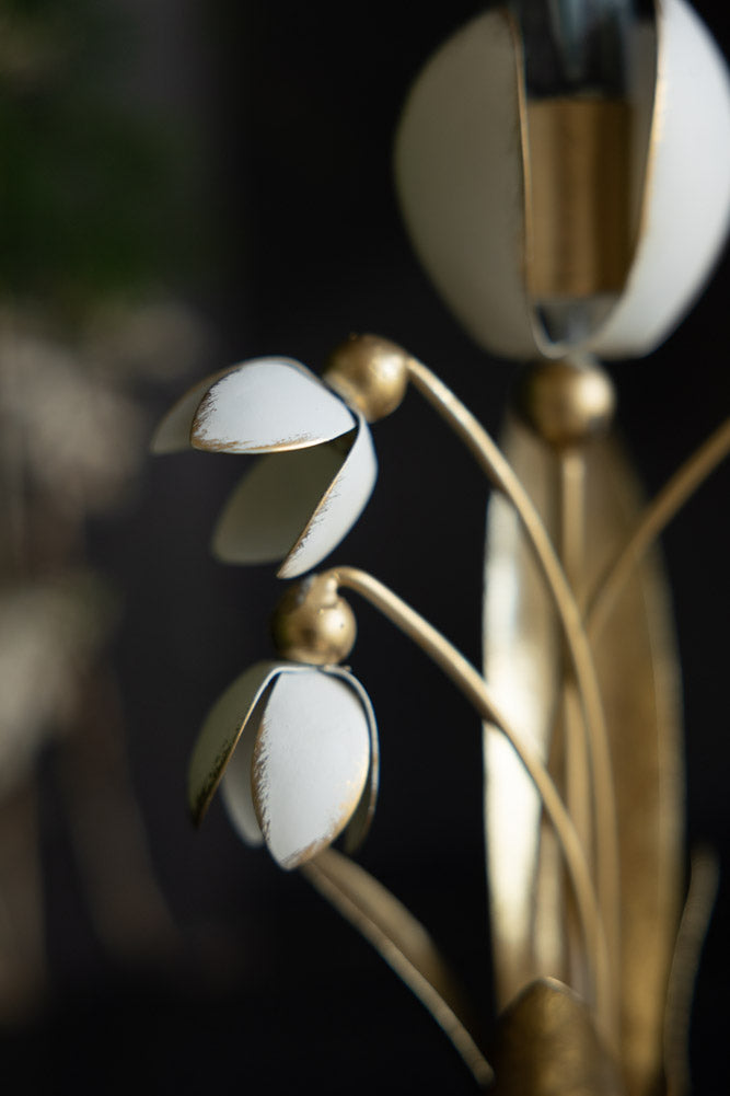 Metal Floral Candle Holder