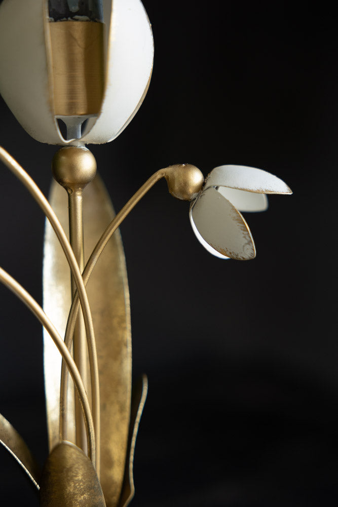 Metal Floral Candle Holder