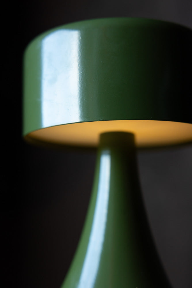 Battery-Powered Cordless Table Lamp In Green