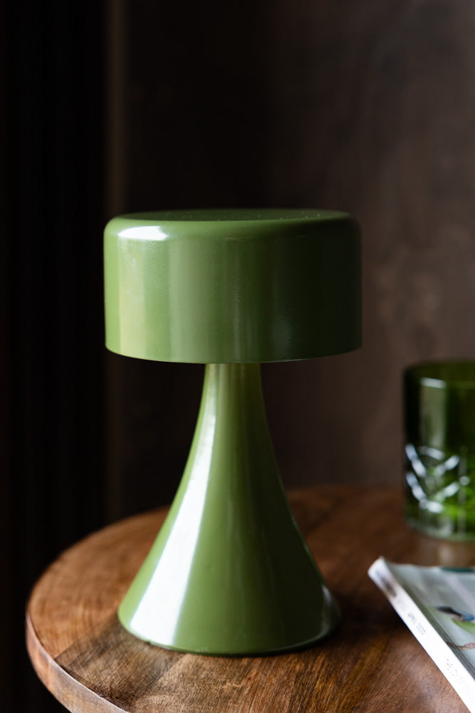 Battery-Powered Cordless Table Lamp In Green