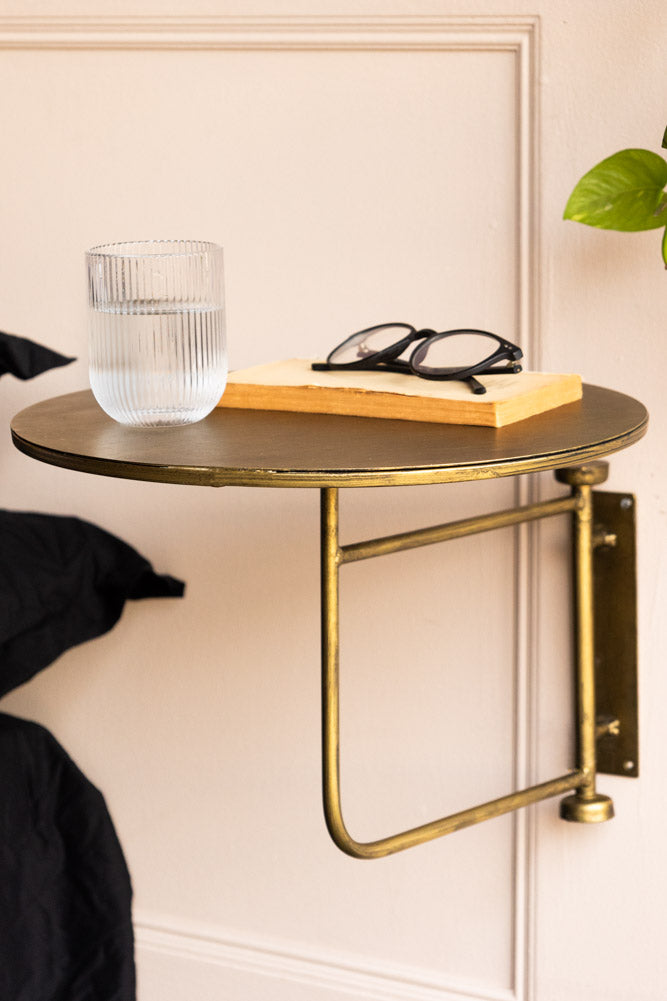 Metal Bedside Table & Wall Shelf