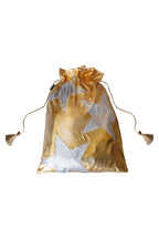 Metallic Gold & Silver Star Christmas Sack