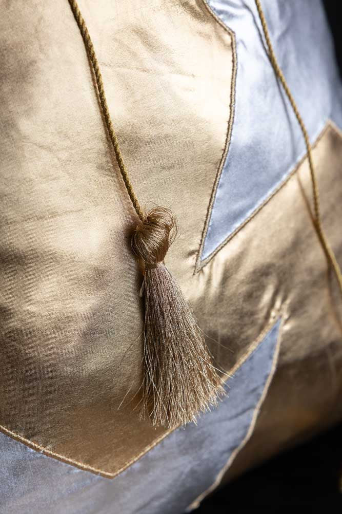 Metallic Gold & Silver Star Christmas Sack