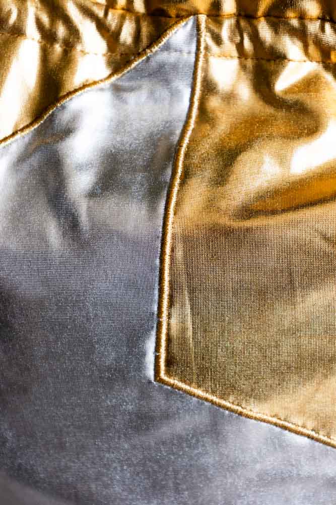 Metallic Gold & Silver Star Christmas Sack