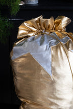 Metallic Gold & Silver Star Christmas Sack