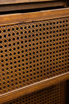 Mid-Century Rattan Bedside Table