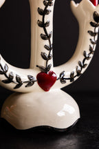 Milagro Heart Ceramic Candelabra