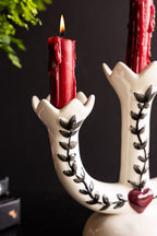 Milagro Heart Ceramic Candelabra