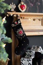 Milagro Red & Gold Embroidered Christmas Stocking