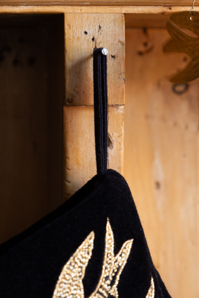 Milagro Red & Gold Embroidered Christmas Stocking