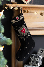 Milagro Red & Gold Embroidered Christmas Stocking