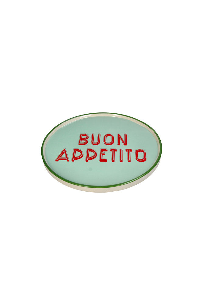 Mint Green Buon Appetito Plate