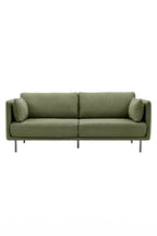 Modern Green Boucle 3-Seater Sofa