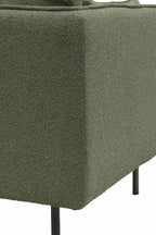 Modern Green Boucle 3-Seater Sofa