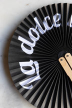 Monochrome La Dolce Vita Hand Held Fan