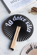 Monochrome La Dolce Vita Hand Held Fan