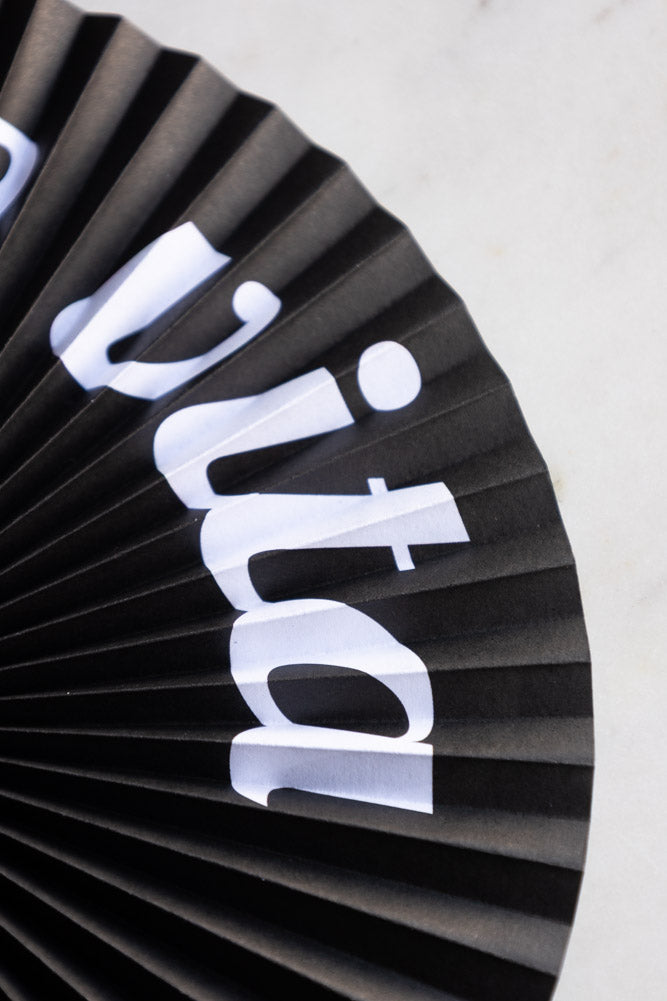Monochrome La Dolce Vita Hand Held Fan