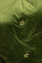 Monochrome Stripe & Green Velvet Reversible Quilt