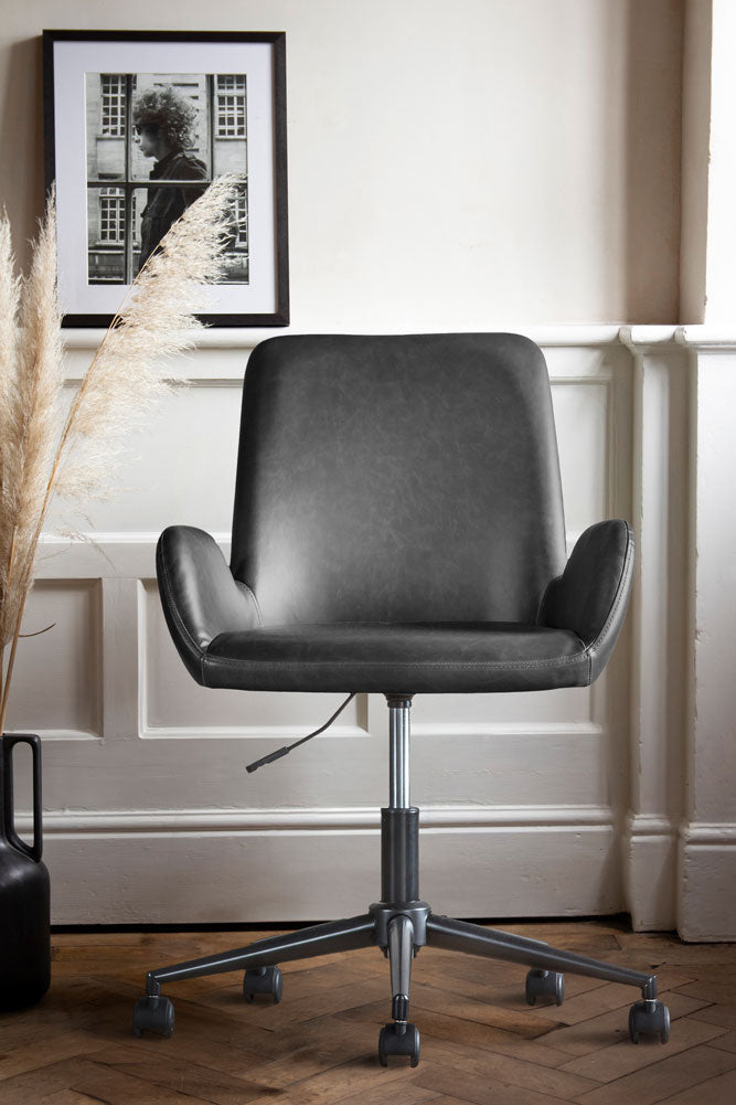 Moulded Swivel Chair Charcoal
