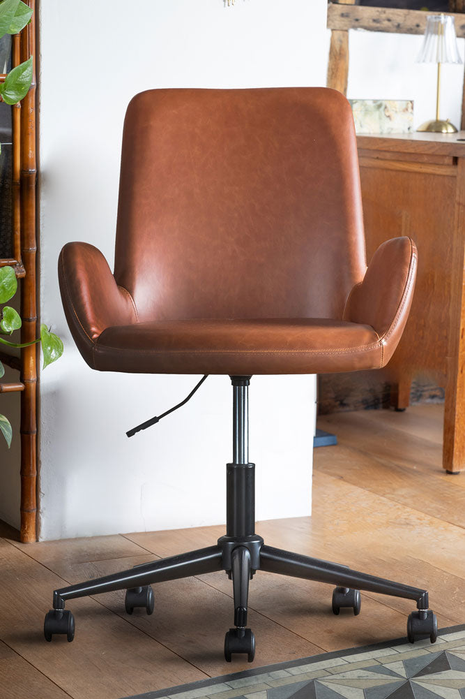 Moulded Swivel Chair Mocha