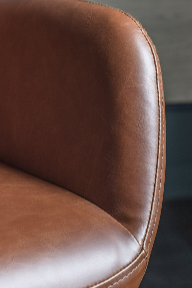 Moulded Swivel Chair Mocha