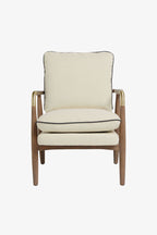 Natural & Black Piping Signature Accent Chair