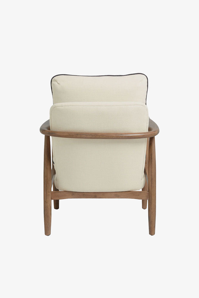 Natural & Black Piping Signature Accent Chair