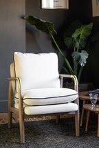 Natural & Black Piping Signature Accent Chair