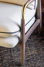 Natural & Black Piping Signature Accent Chair