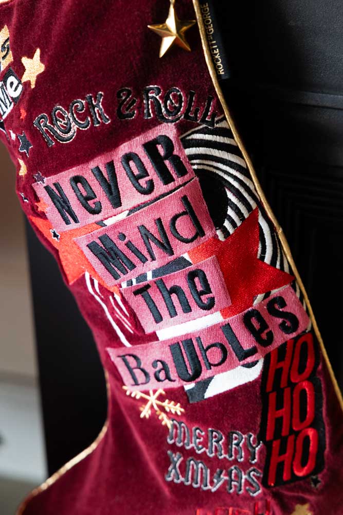 Never Mind The Baubles Christmas Stocking