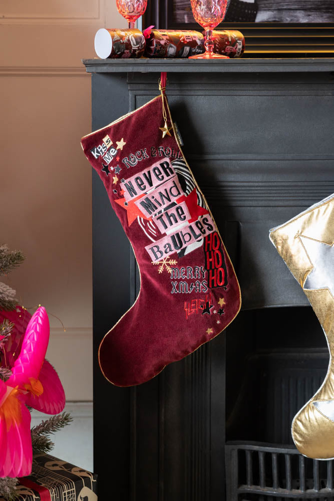 Never Mind The Baubles Christmas Stocking