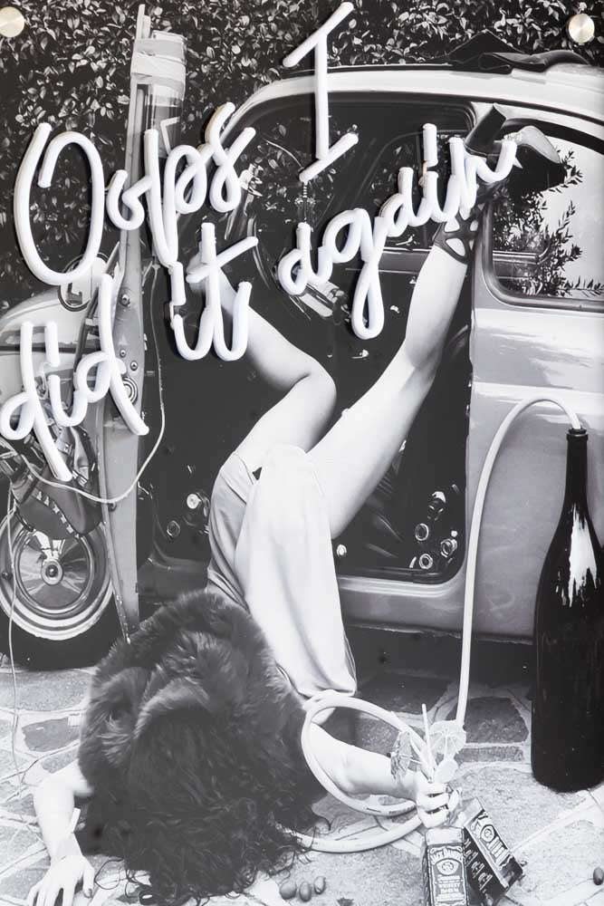 Oops I Did It Again...Framed Neon Wall Light - Available in Two Options