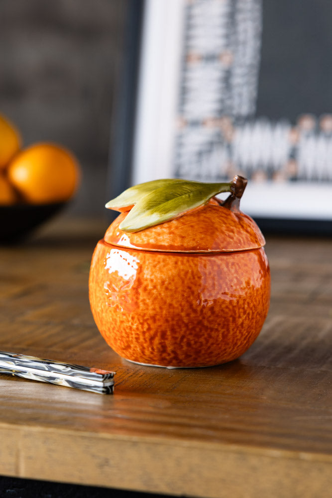 Orange Storage Jar