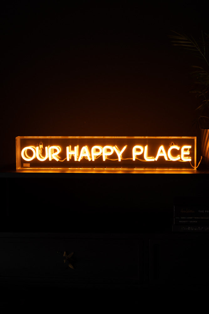 Our Happy Place Neon Light Box