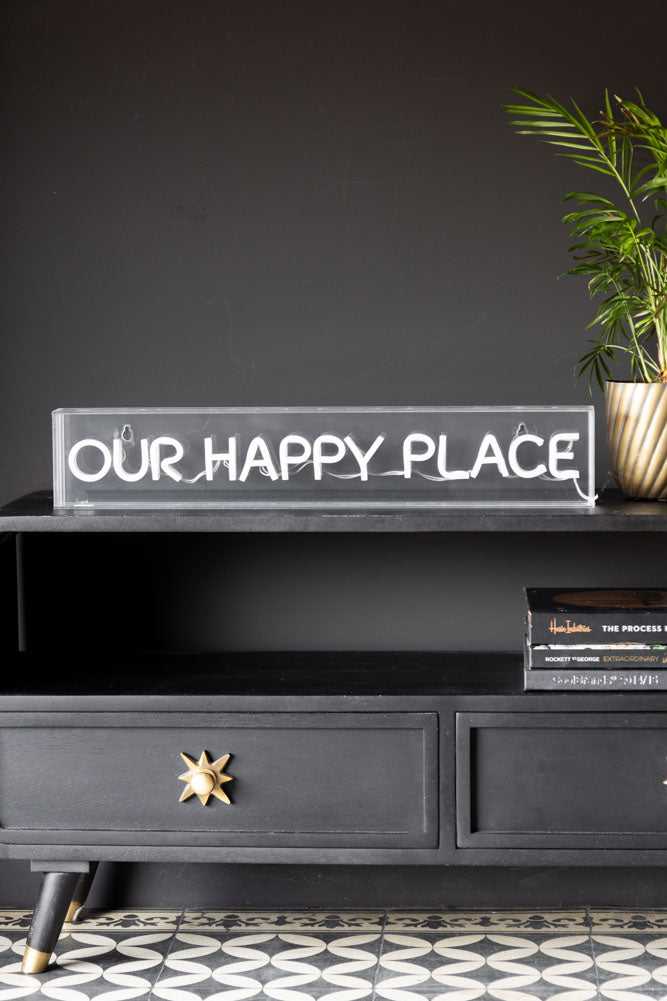 Our Happy Place Neon Light Box