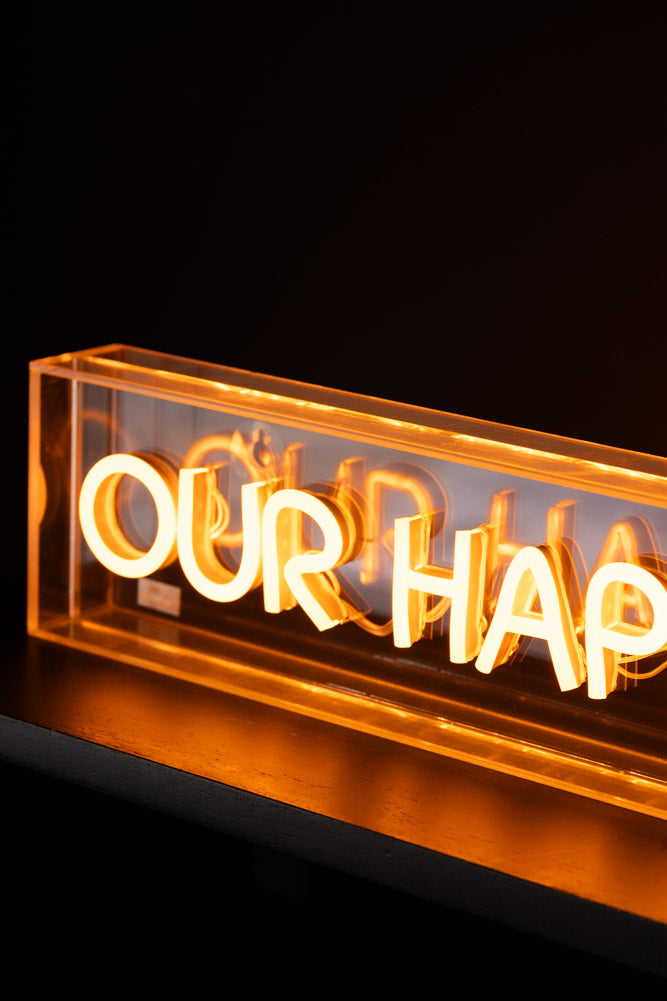 Our Happy Place Neon Light Box