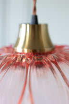 Pale Pink Flower Glass Easyfit Ceiling Light Shade