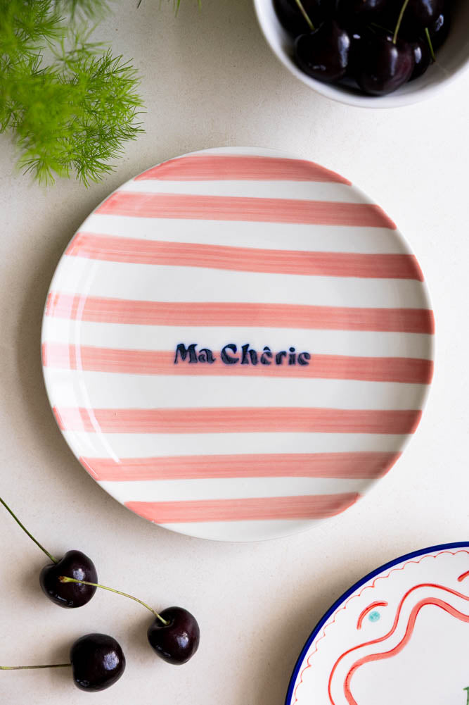 Pale Pink Ma Cherie Ceramic Serving Plate