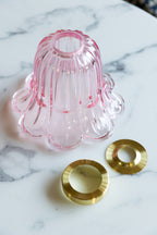 Pale Pink Vintage-Style Glass Easyfit Ceiling Light Shade