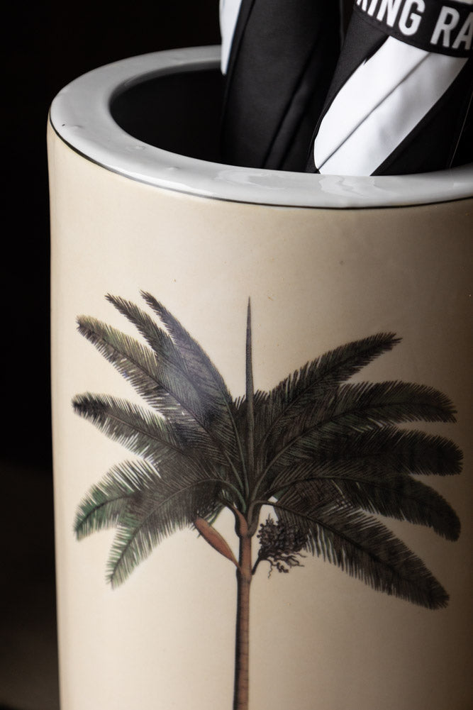 Palm Tree, Royal Seal Inspired Printed Umbrella Stand